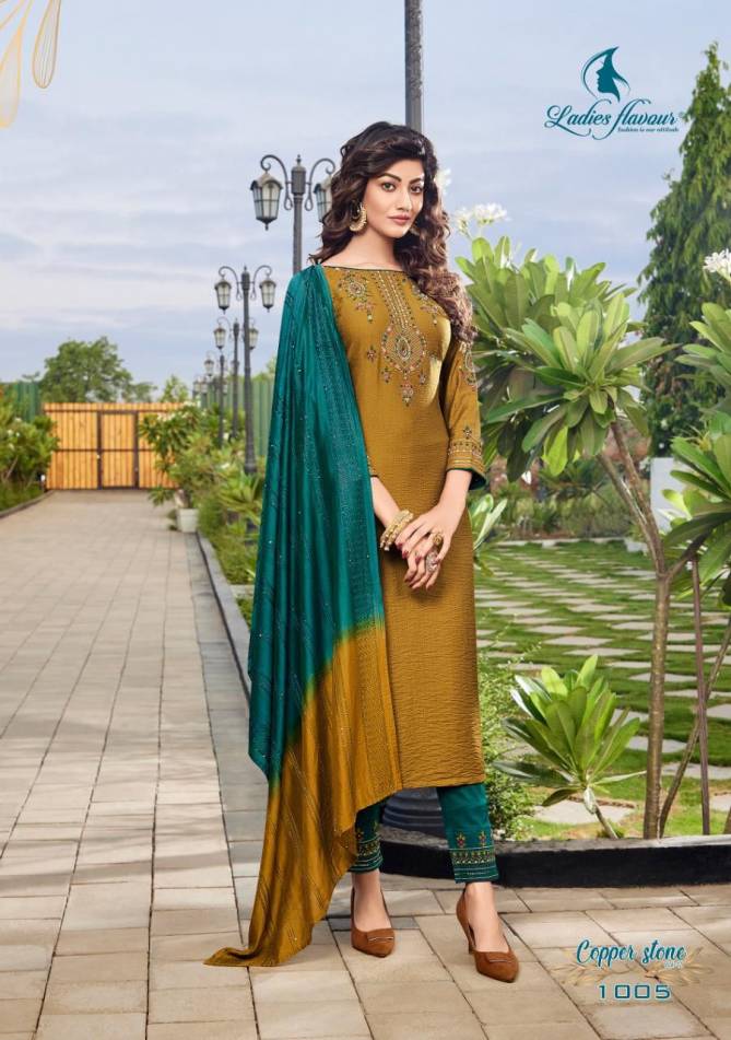 Ladies Flavour Copper Stone Vol 11 Wholesale Readymade Salwar Suits